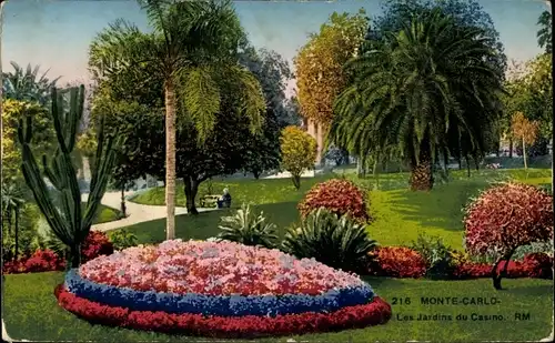 Ak Monte Carlo Monaco, Gärten vom Casino