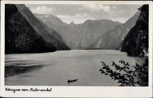 Ak Königssee Oberbayern, vom Malerwinkel aus