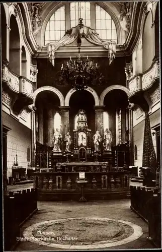 Ak Füssen im Ostallgäu, Stadtpfarrkirche, Hochaltar