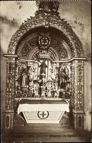 Ak Portugal, Alte. Altar von Morgado da Egreja Matriz