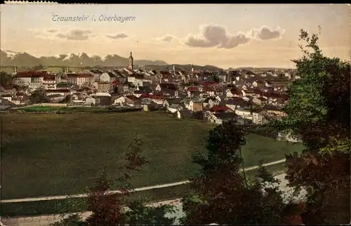 Ak Traunstein in Oberbayern, Gesamtansicht