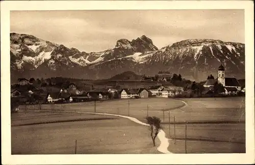 Ak Seeg im Allgäu, Gesamtansicht, Breitenberg, Aggenstein,