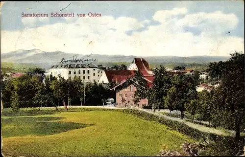 Ak Schonstett, Sanatorium von Osten