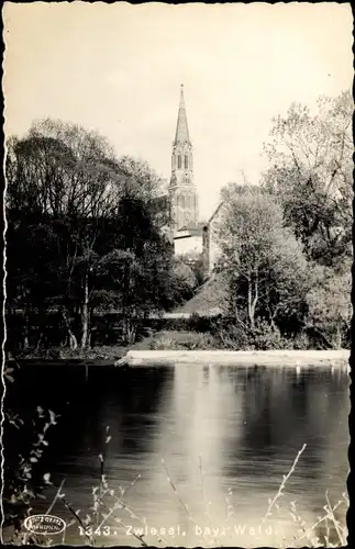 Foto Ak Zwiesel im Bayerischen Wald, Kirche