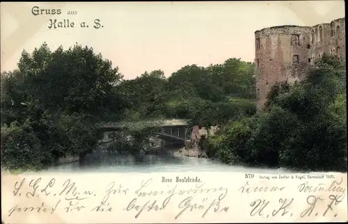 Ak Halle an der Saale, neue Saalebrücke