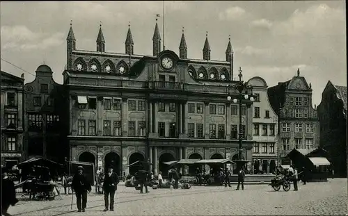 Ak Hansestadt Rostock, Neuer Markt, Rathaus