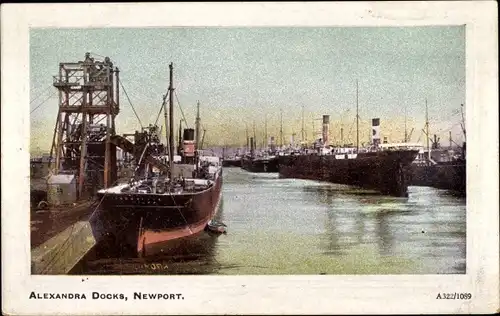 Ak Newport Monmouthshire Wales, Alexandra Docks