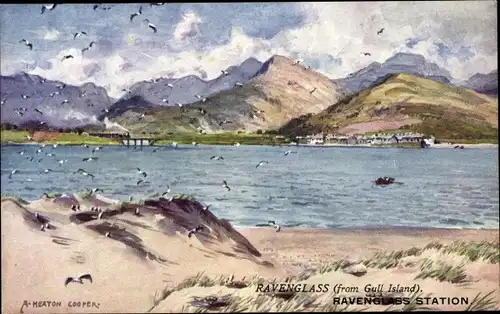 Künstler Ak Cooper, Heaton, Ravenglass Cumbria England, Gesamtansicht