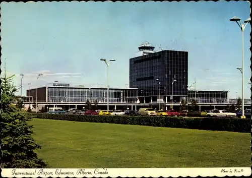 Ak Edmonton Alberta Kanada, Internationaler Flughafen