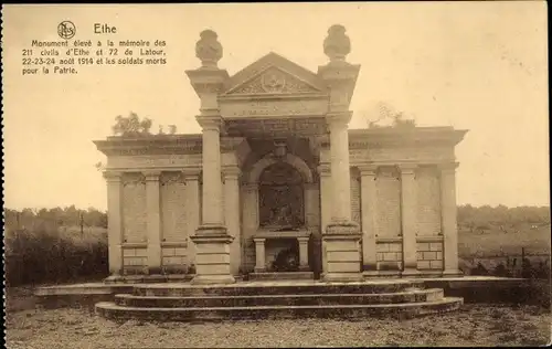Ak Ethe Virton Wallonien Luxemburg, Soldatenehrenmal
