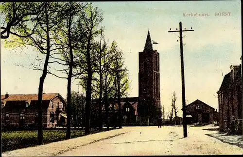 Ak Soest Utrecht Niederlande, Kerkebuurt