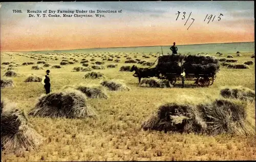 Ak Cheyenne Wyoming USA, Ergebnisse der Trockenlandwirtschaft