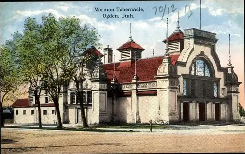 Ak Ogden Utah USA, Tabernakel der Mormonen