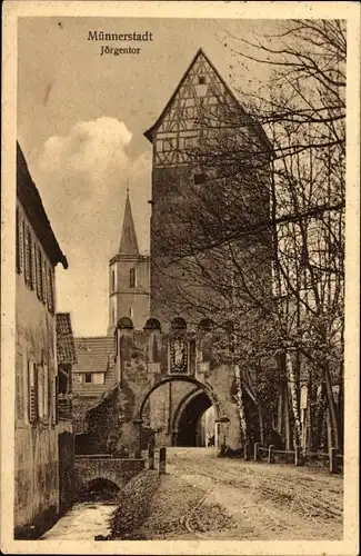 Ak Münnerstadt in Unterfranken Bayern, Jörgentor