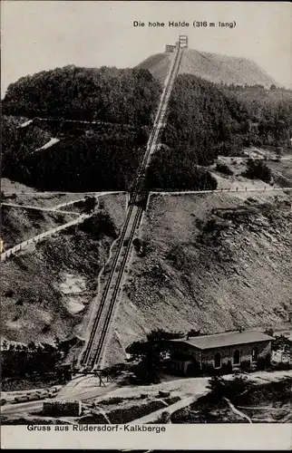 Ak Rüdersdorf bei Berlin, Kalkberge, hohe Halde