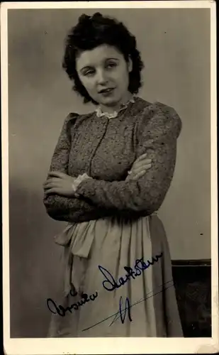 Foto Schauspielerin Ursula Markstein, Portrait, Autogramm
