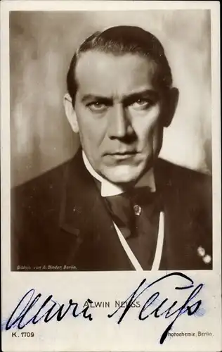 Ak Schauspieler Alwin Neuss, Portrait, Autogramm