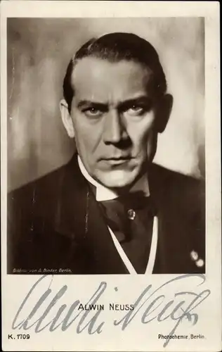 Ak Schauspieler Alwin Neuss, Portrait, Autogramm