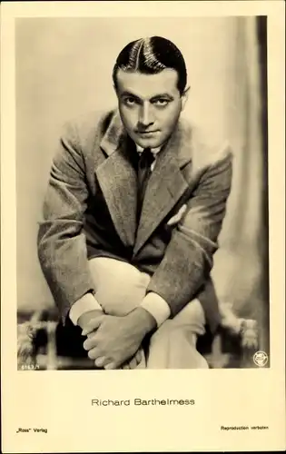 Ak Schauspieler Richard Barthelmess, Portrait