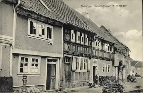 Ak Tambach Dietharz in Thüringen, Thüringer Bauernhäuser
