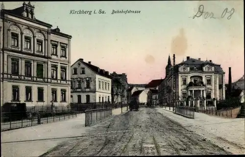 Ak Kirchberg in Sachsen, Bahnhofstraße