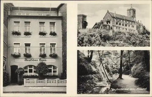 Ak Lutherstadt Eisenach in Thüringen, Deutsches Haus, Bes. Gustav Schön, Wartburg