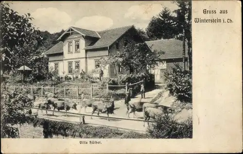 Ak Winterstein Waltershausen in Thüringen, Villa Hüther