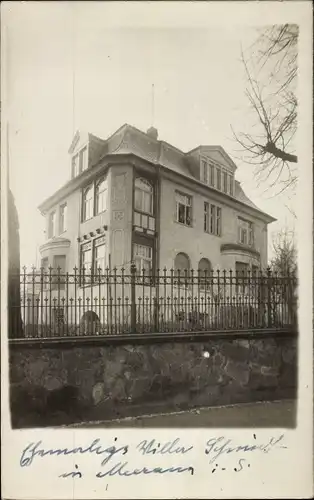 Foto Ak Meerane in Sachsen, Villa Schmidt