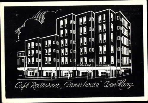 Ak Den Haag Südholland Niederlande, Cafe Restaurant Corner House, Laan van Meerdervoort