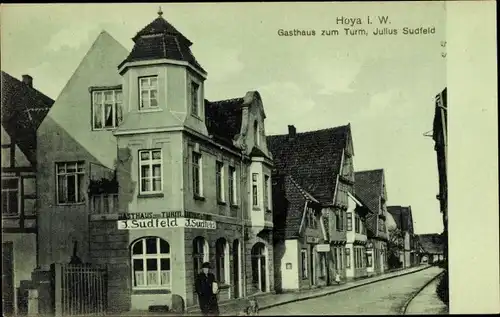 Ak Hoya an der Weser, Gasthaus zum Turm