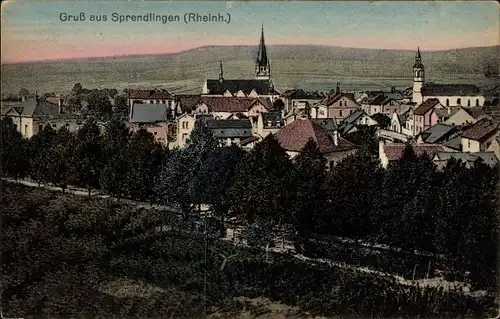 Ak Sprendlingen in Rheinhessen, Teilansicht