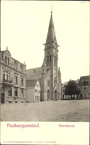 Ak Neckargemünd am Neckar, Marktplatz