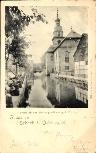 Ak Erbach im Odenwald Hessen, Evangelische Kirche, Mümling