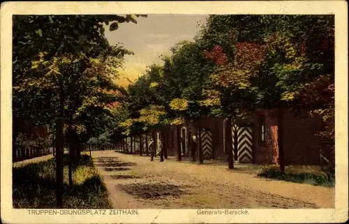 Ak Zeithain in Sachsen, Truppenübungsplatz, Generalsbaracke