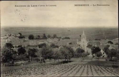 Ak Berrieux Aisne, Panorama