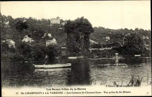 Ak Champigny sur Marne Val de Marne, Les Coteaux de Chennevieres, Les Beaux Sites de la Marne