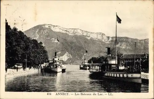 Ak Annecy Haute Savoie, Les Bateaux du Lac