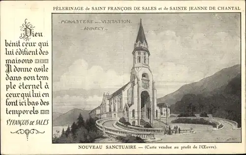 Ak Annecy Haute Savoie, St. Francois Sales Pilgrimage, Jeanne de Chantal, Kirche