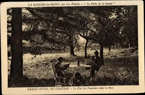 Ak La Bauche Savoie, Grand Hotel du Chateau, Le Clos des Pommiers im Park