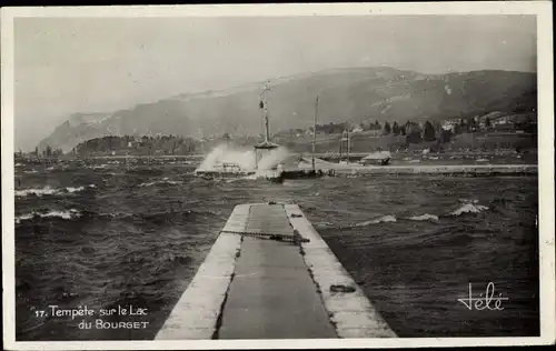 Ak Bourget Savoie, Sturm auf dem See