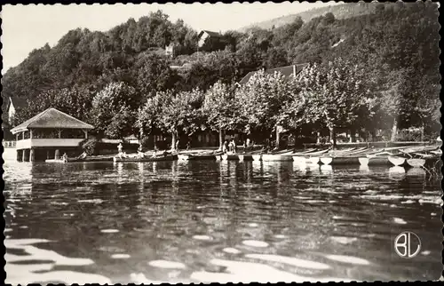 Ak Aiguebelette Savoie, der Hafen