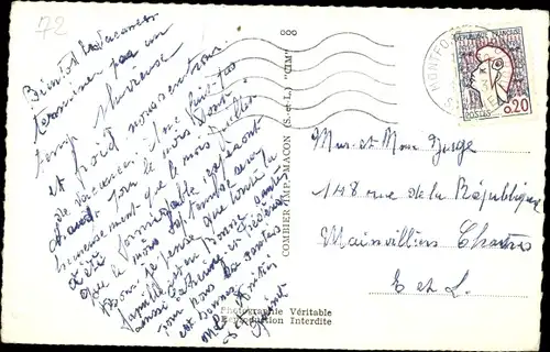 Ak Pont de Gennes Sarthe, Gewässer, Brücke