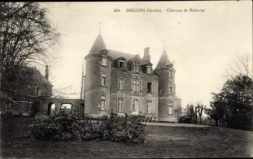 Ak Brûlon Sarthe, Chateau de Bellevue