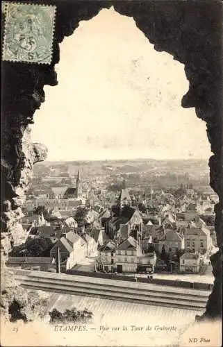 Ak Étampes Essonne, Blick auf den Guinette-Turm