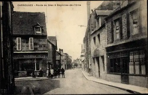 Ak Carrouges-Orne, Route de Sées nach Bagnoles de Orne