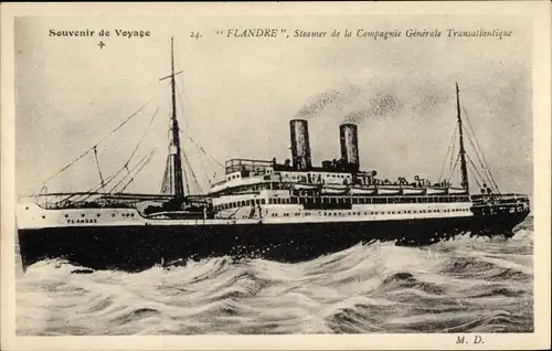 Ak Paquebot Flanders, CGT French Line