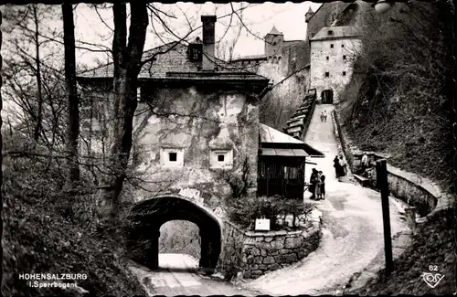 Ak Salzburg in Österreich, Festung Hohensalzburg, 1. Sperrbogen