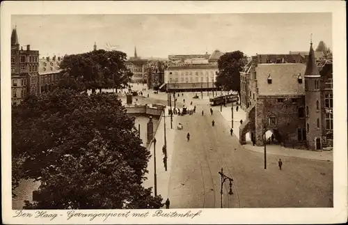 AK Den Haag Südholland Niederlande, Gefangenentor mit Außengericht
