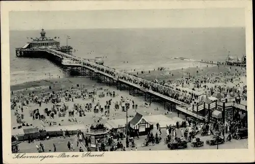 Ak Scheveningen Den Haag Südholland, Pier, Strand