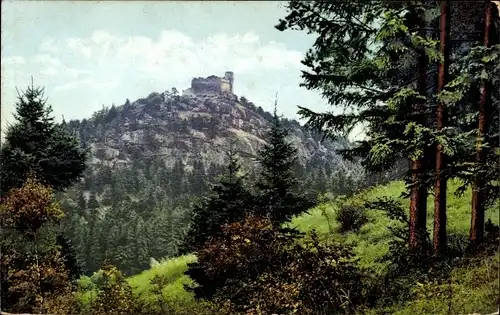 Ak Sobieszów Hermsdorf Kynast  Jelenia Góra Hirschberg im Riesengebirge, Zamek Chojnik, Burg Kynast